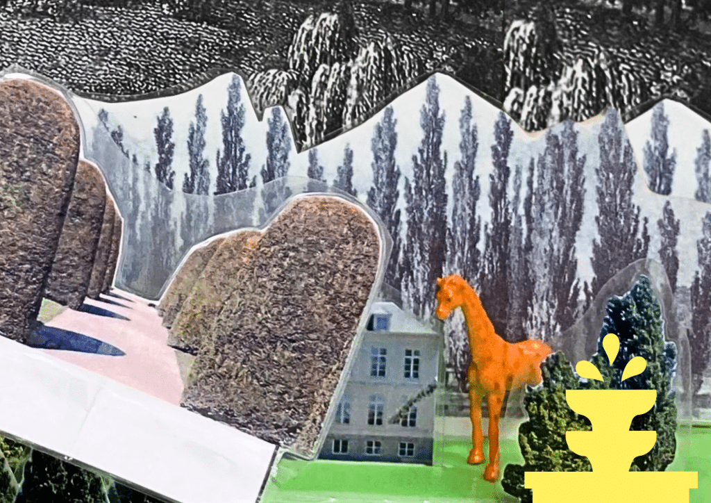 photomontage d'éléments issus du kit espace vert